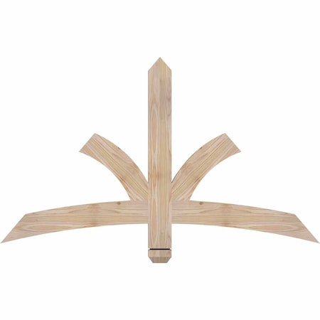 Ekena Millwork Davenport Smooth Timber Gable Bracket, Douglas Fir, 48"W x 28"H x 1 1/2"D x 3 1/2"F, 14/12 Pitch GBW048X28X0204DAV00SDF